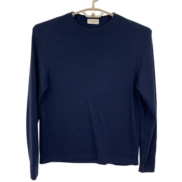 Active Cashmere Mens 100% Cashmere Sweater Sweatshirt Navy Size Medium - Picture 1 of 5